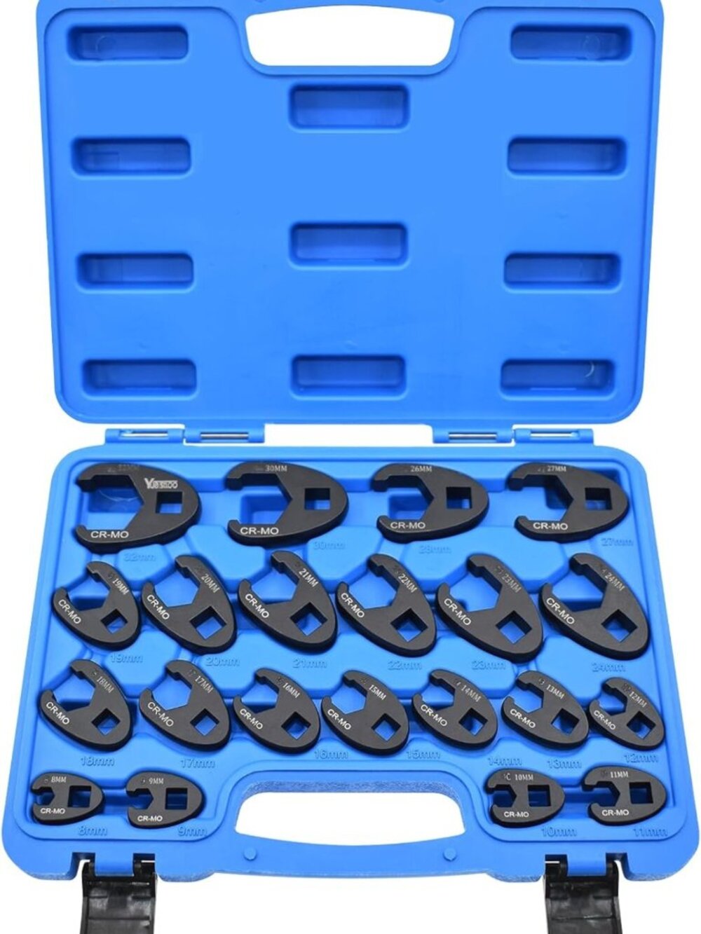 21-Piece Crowfoot Wrench Set | 1/2" & 3/8" Drive Flare Nut Tools for Mechanics